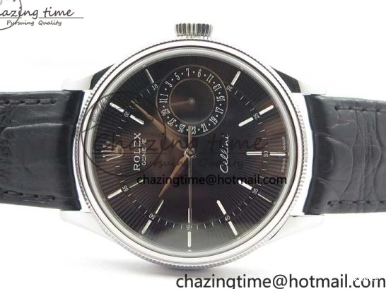 Edition SS on SA3165 Black Leather Strap Black Sticks Date Dial BP Maker Best Markers Real 50519 Cellini 1117